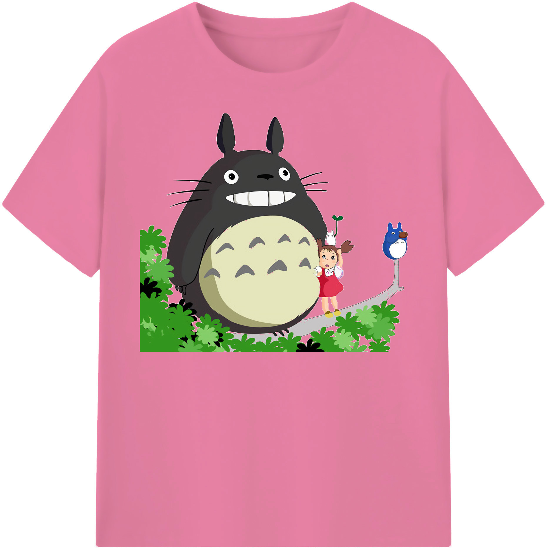 （画像用） となりのトトロ 草壁メイ 草壁サツキ My Neighbor Totoro Satsuki Kusakabe Mei Kusakabe 綿100％半袖Tシャツ（フロントプリント）
